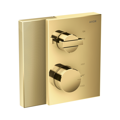 [HAN-46751991] Hansgrohe 46751991 Axor Edge Thermostatic Trim With Volume Control Polished Gold Optic