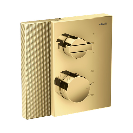 [HAN-46761991] Hansgrohe 46761991 Axor Edge Thermostatic Trim With Volume Control Polished Gold Optic
