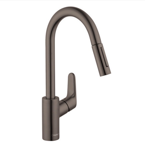 [HAN-04505340] Hansgrohe 04505340 Focus HighArc Kitchen Faucet 1.75 GPM Brushed Black Chrome