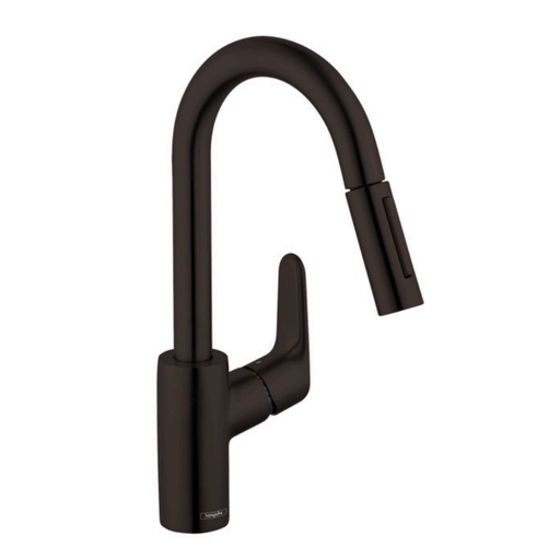 [HAN-04506671] Hansgrohe 04506671 Focus Prep Kitchen Pull-Down Faucet Matte Black