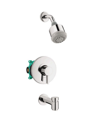 [HAN-04906000] Hansgrohe 04906000 Clubmaster Pressure Balance Tub Shower Set Chrome