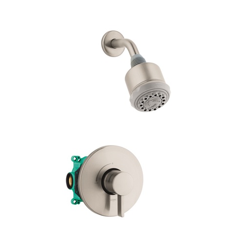 [HAN-04907820] Hansgrohe 04907820 Clubmaster Pressure Balance Shower Set Brushed Nickel