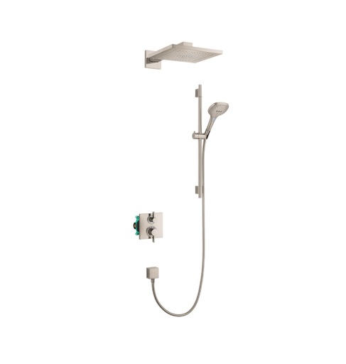 [HAN-04914820] Hansgrohe 04914820 Raindance E Thermostatic Showerhead Wallbar Set Brushed Nickel