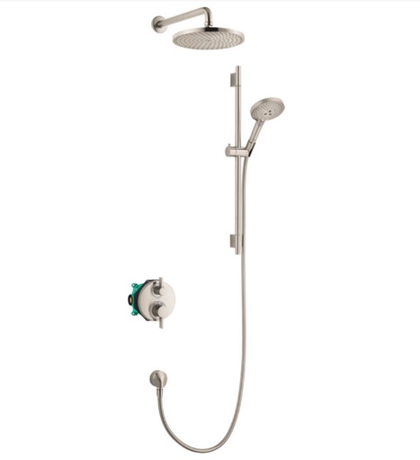 [HAN-04915820] Hansgrohe 04915820 Raindance S Thermostatic Showerhead Wallbar Set Brushed Nickel