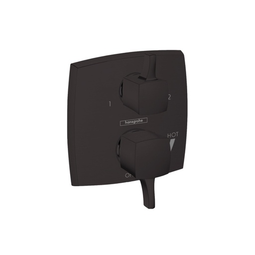 [HAN-15865671] Hansgrohe 15865671 Ecostat Pressure Balance Trim Classic Square With Diverter Matte Black