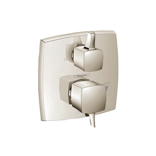 [HAN-15865831] Hansgrohe 15865831 Ecostat Pressure Balance Trim Classic Square With Diverter Polished Nickel