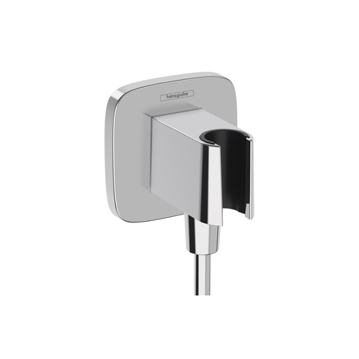 [HAN-26887001] Hansgrohe 26887001 FixFit Q Wall Outlet with Handshower Holder Chrome