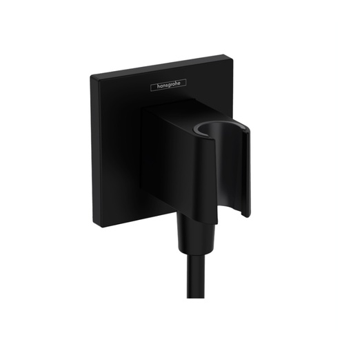 [HAN-26889671] Hansgrohe 26889671 FixFit E Wall Outlet with Handshower Holder Matte Black