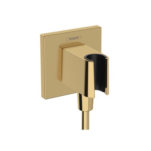 [HAN-26889991] Hansgrohe 26889991 FixFit E Wall Outlet with Handshower Holder Polished Gold Optic