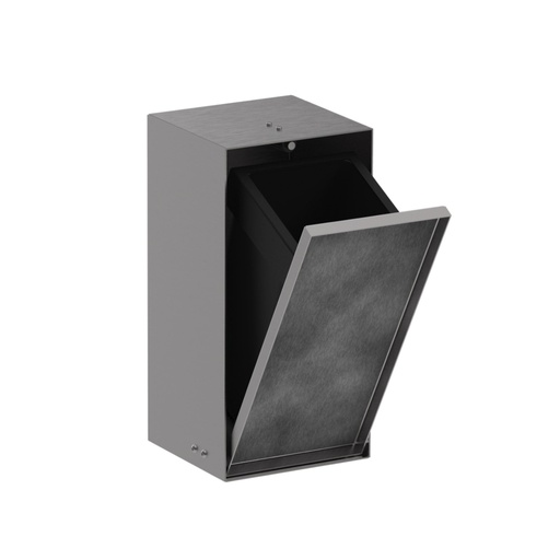 [HAN-56063800] Hansgrohe 56063800 Recessed Trash Bin With Shelf and Tileable Door Brushed Stainless Steel