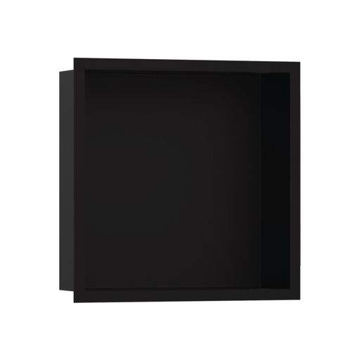 [HAN-56098670] Hansgrohe 56098670 Wall Niche Matte Black With Design Frame Brushed Black Chrome