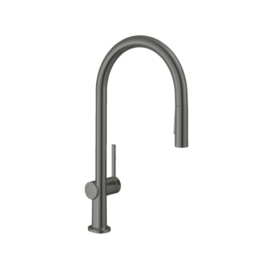 [HAN-72800341] Hansgrohe 72800341 Talis N Kitchen Faucet O-Style 2-Spray Pull Down 1.75 GPM Brushed Black Chrome