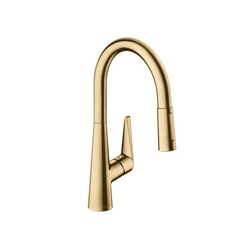 [HAN-72813251] Hansgrohe 72813251 Talis S Higharc Kitchen Faucet 2-Spray Pull-Down Brushed Gold Optic