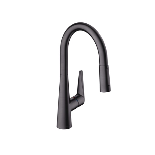 [HAN-72813341] Hansgrohe 72813341 Talis S Higharc Kitchen Faucet 2-Spray Pull-Down Brushed Black Chrome