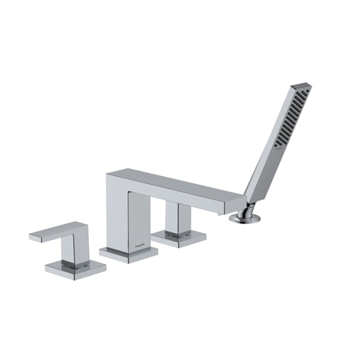 [HAN-73444001] Hansgrohe 73444001 Tecturis E 4-Hole Roman Tub Set Trim With 1.75 Handshower Chrome