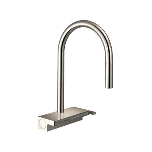 [HAN-73837831] Hansgrohe 73837831 Aquno Select Higharc Kitchen Faucet 3-Spray Pull-Down Polished Nickel