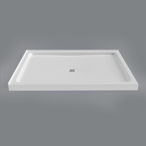 [MIR-SQD4836LD1] Mirolin SQD4836LD1 Strada 4836D Corner Shower Base Left Flange White