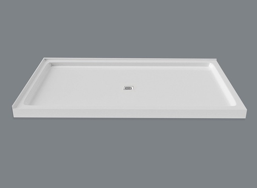 [MIR-SQD6036LD1] Mirolin SQD6036LD1 Strada 6036D Corner Shower Base Left Flange White
