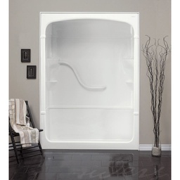 [MIR-SH53LS1] Mirolin SH53LS Madison 5 Multi Shower Stall With Seat on Right (left drain) White