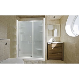 [MIR-MEL5LS1] Mirolin MEL5LS/RS Melrose 5 Shower Stall With Seat White
