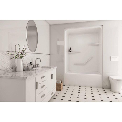 [MIR-TSH51R1] Mirolin TSH51 Hampton One Piece Tub Shower End 2" Drain Right