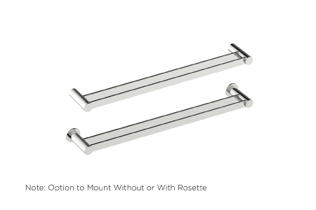 [KART-137182-26] Kartners 137182-26 PORTO Double Towel Bar Matte White