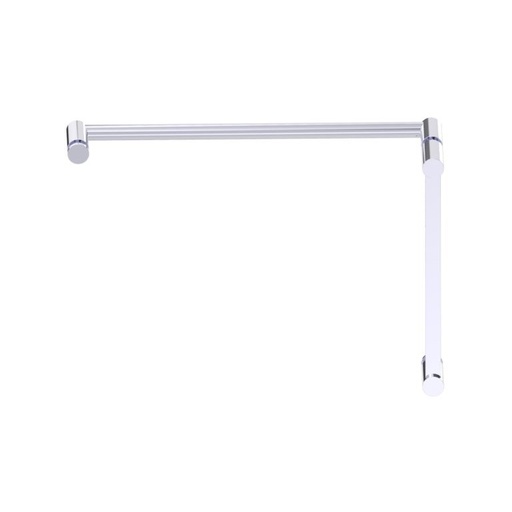 [KART-13771218-99] Kartners 13771218-99 Porto 12"x18" Offset Shower Door Handles Polished Chrome