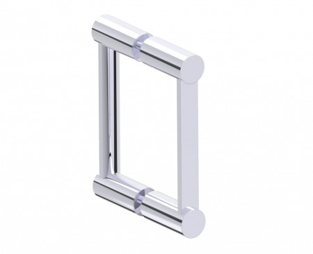 [KART-1377806-26] Kartners 1377806-26 PORTO 6" Double Glass Door Handle Matte White