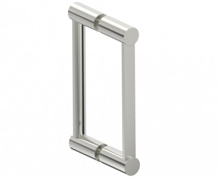[KART-1377808-26] Kartners 1377808-26 PORTO 8" Double Glass Door Handle Matte White