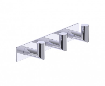 [KART-144134-3-48] Kartners 144134-3-48 OSLO Triple Robe Hook Deep Matte Black