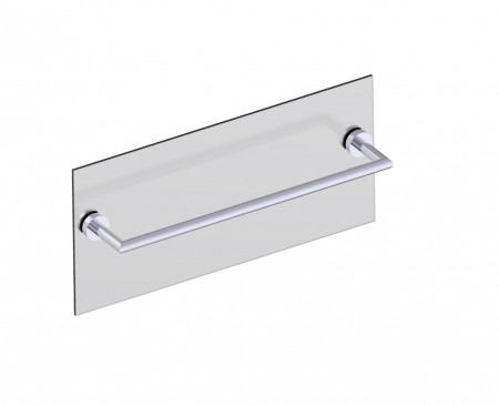 [KART-144180TG-48] Kartners 144180TG-48 OSLO Towel Bar 18" Through Glass Matte Black