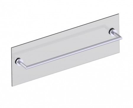 [KART-144240TG-48] Kartners 144240TG-48 OSLO Towel Bar 24" Through Glass Matte Black