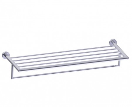 [KART-144442-69] Kartners 144442-69 OSLO Towel Shelf 24" w/Towel Bar Antique Brass