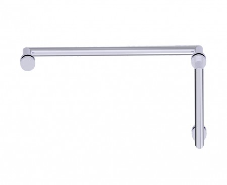 [KART-14470818-85] Kartners 14470818-85 Oslo 8"x18" Offset Shower Door Handles Brushed Chrome 