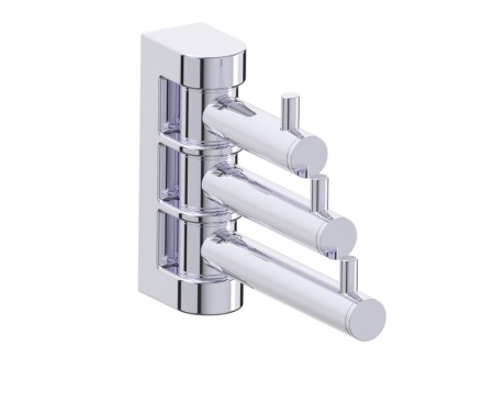[KART-188133-26] Kartners 188133-26 SEVILLE Triple Robe Hook- -Matte White