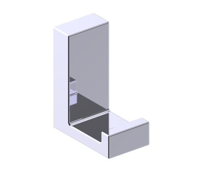 [KART-232130SB-68] Kartners 232130SB-68 BERLIN Robe Hook Solid Back Polished Nickel
