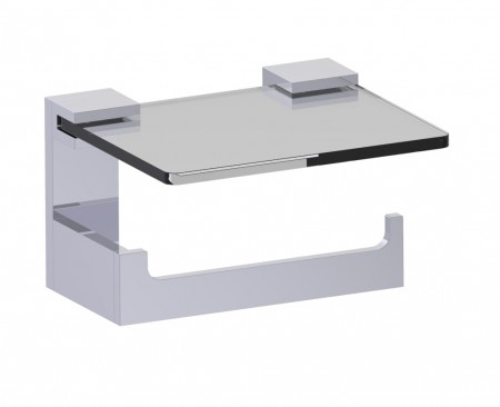 [KART-232159-99] Kartners 232159-99 BERLIN Tissue Holder w/ Glass Shelf Polished Chrome