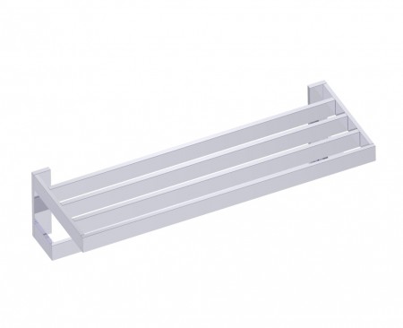 [KART-232442-81] Kartners 232442-81 BERLIN Towel Shelf w/ Towel Bar Brushed Nickel