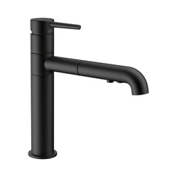 [DEL-4159-BL-DST] Delta 4159 Trinsic Single Handle Pull Out Kitchen Faucet Matte Black