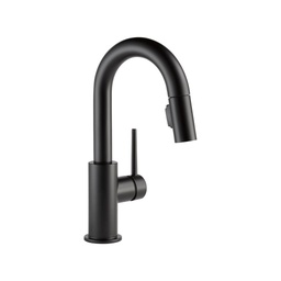 [DEL-9959-BL-DST] Delta 9959 Trinsic Single Handle Pull Down Bar Prep Faucet Matte Black