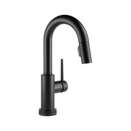 [DEL-9959T-BL-DST] Delta 9959T Trinsic Single Handle Pull Down Bar Prep Faucet With Touch2O Matte Black