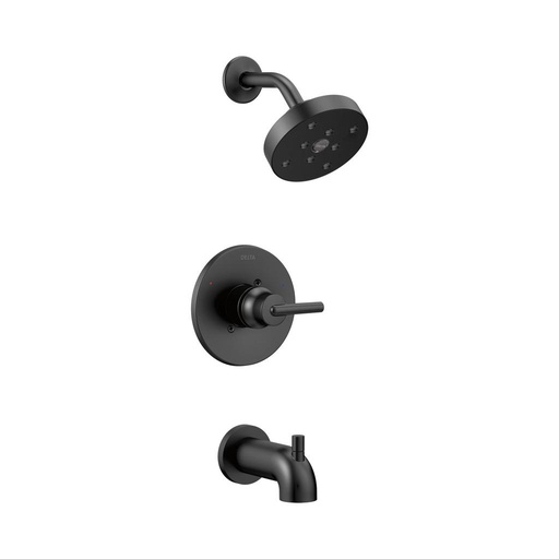 [DEL-T14459-BL] Delta T14459 Trinsic Monitor 14 Series H2Okinetic Tub And Shower Trim Matte Black