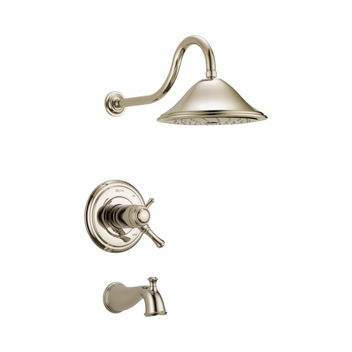 [DEL-T17T497-PN] Delta T17T497 Cassidy TempAssure 17T Series Tub & Shower Trim Polished Nickel