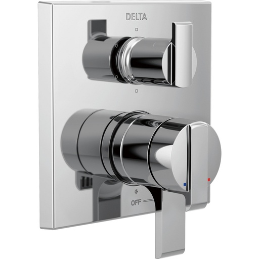 [DEL-T27967] Delta T27967 Angular Modern Monitor 17 Series Valve Trim 6 Setting Integrated Diverter Chrome