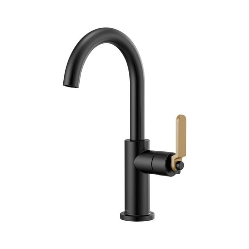 [BRI-61044LF-BLGL] Brizo 61044LF-BLGL Litze Arc Spout Bar Faucet Luxe Gold Matte Black