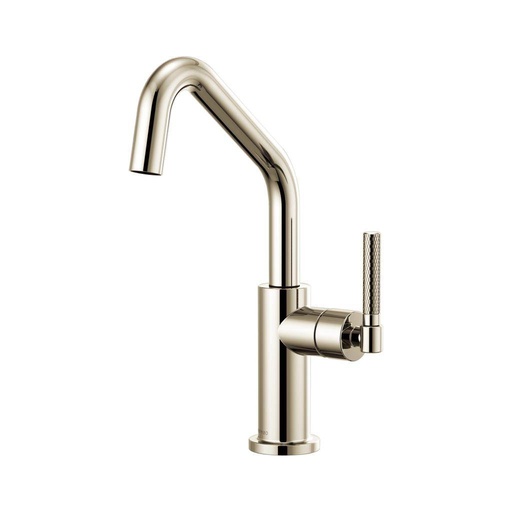 [BRI-61063LF-PN] Brizo 61063LF-PN Litze Angled Spout Knurled Handle Bar Faucet Polished Nickel