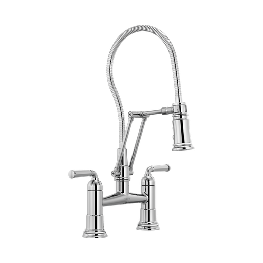 [BRI-62174LF-PC] Brizo 62174LF-PC Rook Articulating Bridge Faucet With Finished Hose Chrome