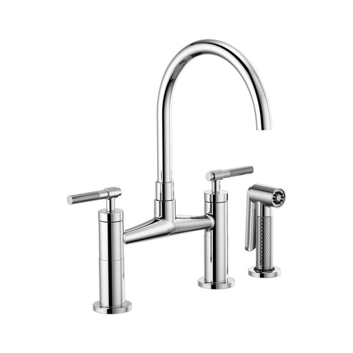 [BRI-62543LF-PC] Brizo 62543LF-PC Litze Bridge Faucet Knurled Handle Chrome