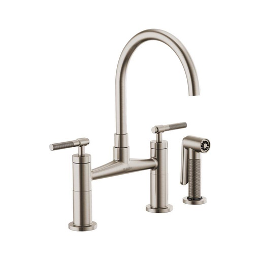 [BRI-62543LF-SS] Brizo 62543LF-SS Litze Bridge Faucet Knurled Handle Stainless