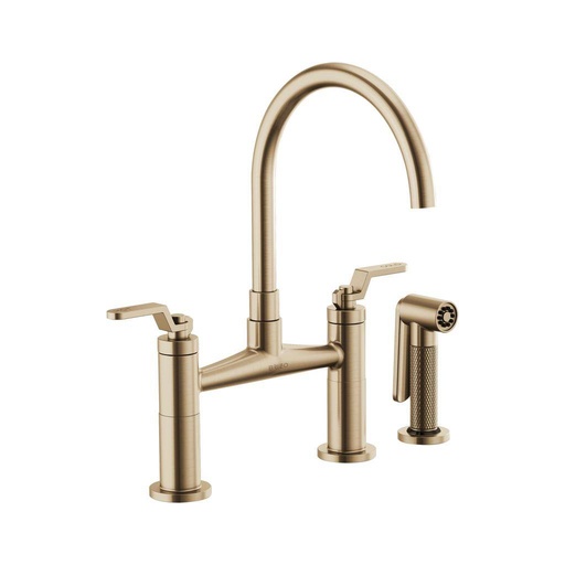 [BRI-62544LF-GL] Brizo 62544LF-GL Litze Bridge Faucet Industrial Handle Luxe Gold